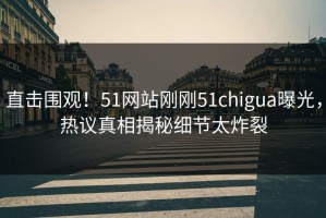 直击围观！51网站刚刚51chigua曝光，热议真相揭秘细节太炸裂