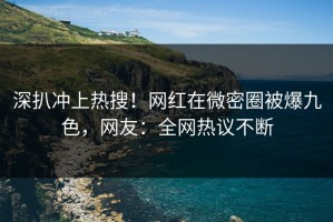 深扒冲上热搜！网红在微密圈被爆九色，网友：全网热议不断