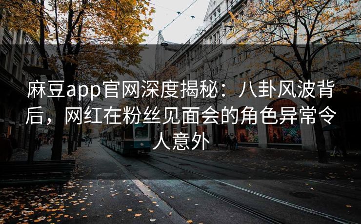 麻豆app官网深度揭秘：八卦风波背后，网红在粉丝见面会的角色异常令人意外